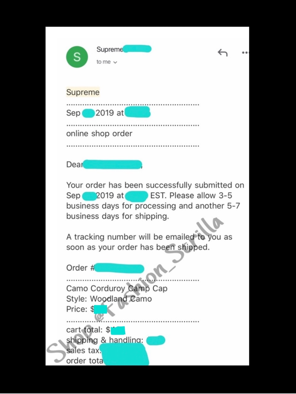 Supreme Camo Green & Brown Corduroy Woodland Camp Cap Hat - Picture 3 of 6